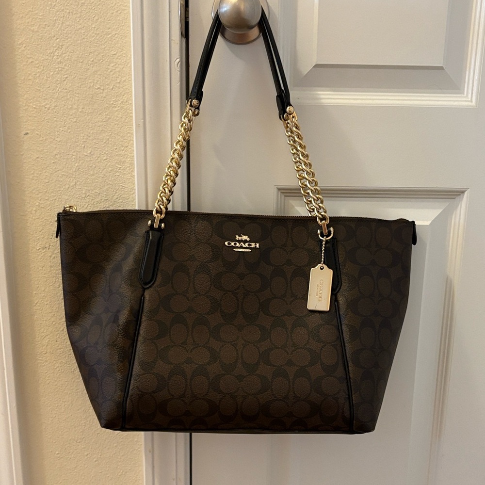 Coach Signature Ava Chain Tote